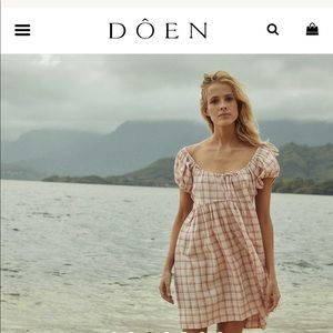 Doen Sarria dress in red Atticus plaid sz L